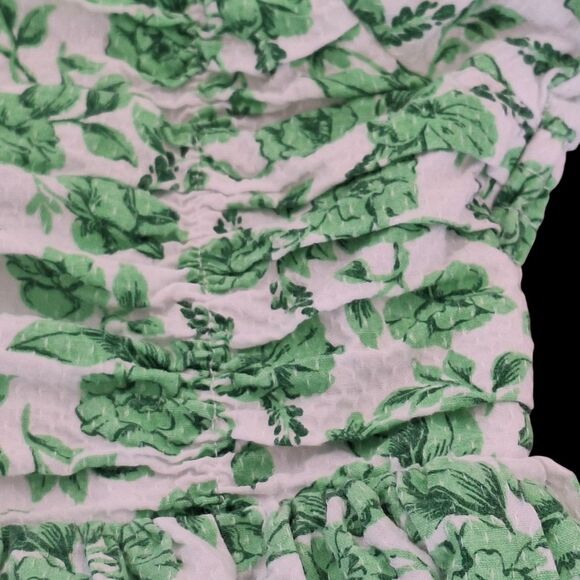 Joie girls smocked floral print dress green cotton lined cottage - Picture 6 of 16